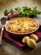 Homemade potato cake, vegetarian food Homemade potato cake, vegetarian food