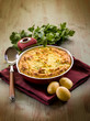 Homemade potato cake, vegetarian food Homemade potato cake, vegetarian food