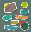 Colorful collection label and tag paper. vector