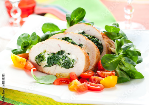 Photo: Turkey stuffed with spinach Turkey stuffed with spinach