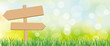signboard and green background
