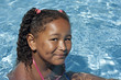 Young black girl in swimming pool Young black girl in swimming pool