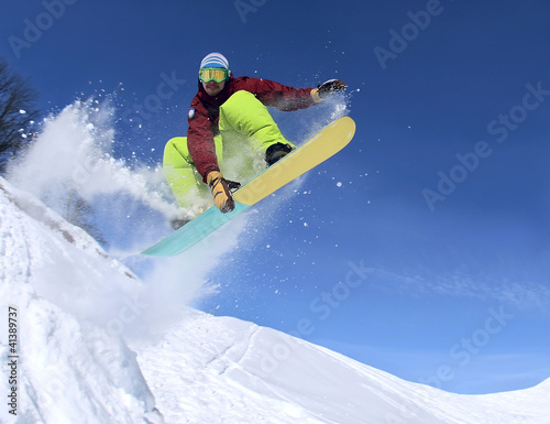Photo: Snowboarder in the sky Snowboarder in the sky