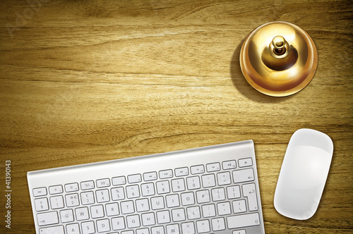 Photo: keyboard and service bell keyboard and service bell