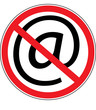 computer prohibition sign