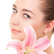 Cute woman with flower Cute woman with flower