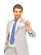 businessman with business card