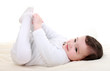 Baby playing with his feet