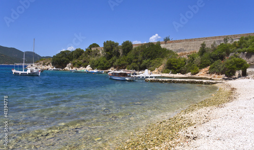 Photo: Scenic beach at Ithaki island in Greece Scenic beach at Ithaki island in Greece