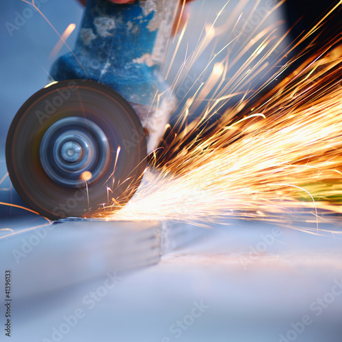 Photo: metal sawing close up metal sawing close up