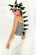 Female funky model with sunglasses