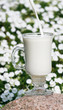 soya milk beverage in high glass