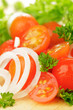 Tomaten mit Zwiebeln