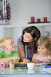 mother spending time with her children