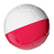 Soccer ball. Flag of Poland Soccer ball. Flag of Poland