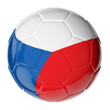 Soccer ball. Flag of Czech republic Soccer ball. Flag of Czech republic