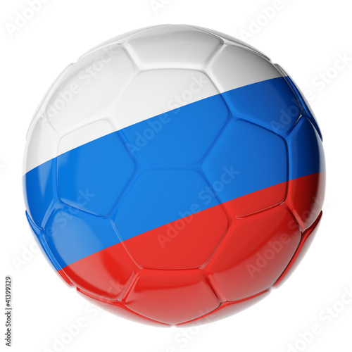 Illustration: Soccer ball. Flag of Russia Soccer ball. Flag of Russia