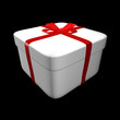 gift box over black background gift box over black background