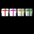 gift box over black background gift box over black background