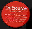 Outsource Definition Button Showing Subcontracting Suppliers And