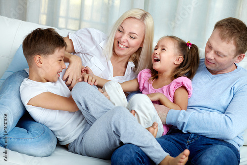 Photo: Playful family Playful family