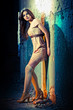 full lenght portrait of girl in old house
