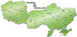 Fussballkarte Polen und Ukraine