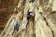 Climbing.