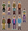 cartoon charming young man stickers cartoon charming young man stickers
