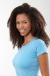 Portrait of attractive ethnic girl smiling