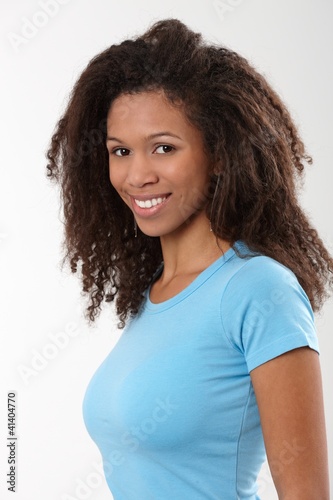 Photo: Portrait of attractive ethnic girl smiling Portrait of attractive ethnic girl smiling