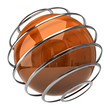 3d illustration of abstract orange globe