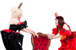 two queen of hearts and clubs