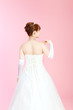 Beautiful asian woman dressed as a bride