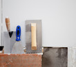 construction tools notched trowel ans spatula