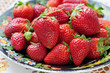 appetizing strawberries in a beautiful plate. appetizing strawberries in a beautiful plate.