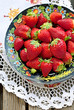 appetizing strawberries in a beautiful plate. appetizing strawberries in a beautiful plate.