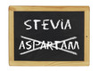 Tafel mit Stevia und Aspartam