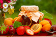 Strawberry jam jar