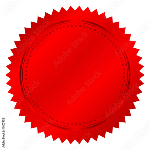 Vector: Vector illustration of red seal Vector illustration of red seal