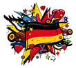 Germany Graffiti German graffiti flag pop art illustration Germany Graffiti German graffiti flag pop art illustration
