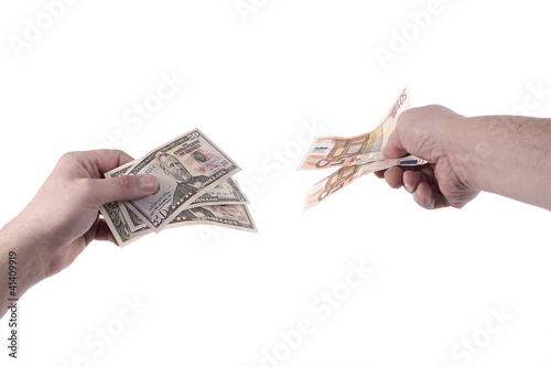 Photo: Dollar Euro Tausch Dollar Euro Tausch
