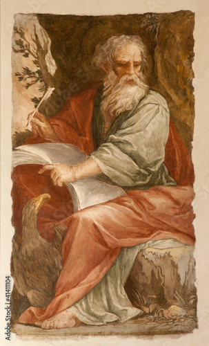 Photo: Rome - st. John the Evangelist at writing of Apokalypse Rome - st. John the Evangelist at writing of Apokalypse