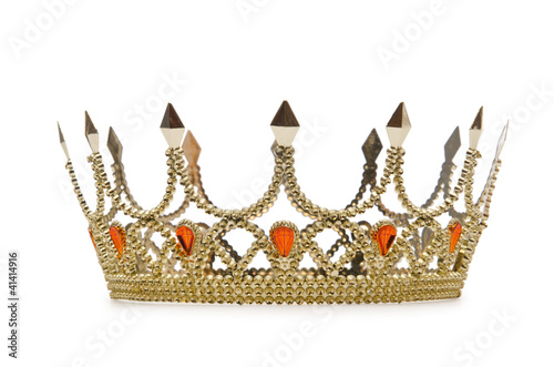 Photo: Gold crown isolated on the white Gold crown isolated on the white