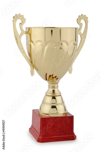 Photo: Winners cup isolated on the white Winners cup isolated on the white