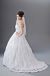Bride in wedding dress in studio shooting