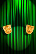 Theatre performance concept with masks Theatre performance concept with masks