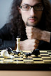 Chess player playing his game Chess player playing his game