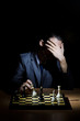 Chess player playing his game Chess player playing his game