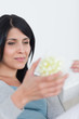 Woman opening a gift